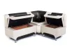 Угловой диван "Люксор" модульный набор белый/черный 1000*630*700