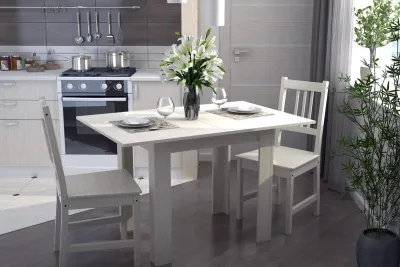 Стол кухонный раскладной Дуб белфорт/ Ясень шимо светлый (Ш*В*Г) 800х600х770 мм Стол кухонный раскладной Дуб белфорт/ Ясень шимо светлый (Ш*В*Г) 800х600х770 мм