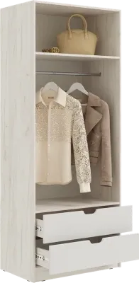 Шкаф Юниор-4 Шарли белый/крафт белый 80 см