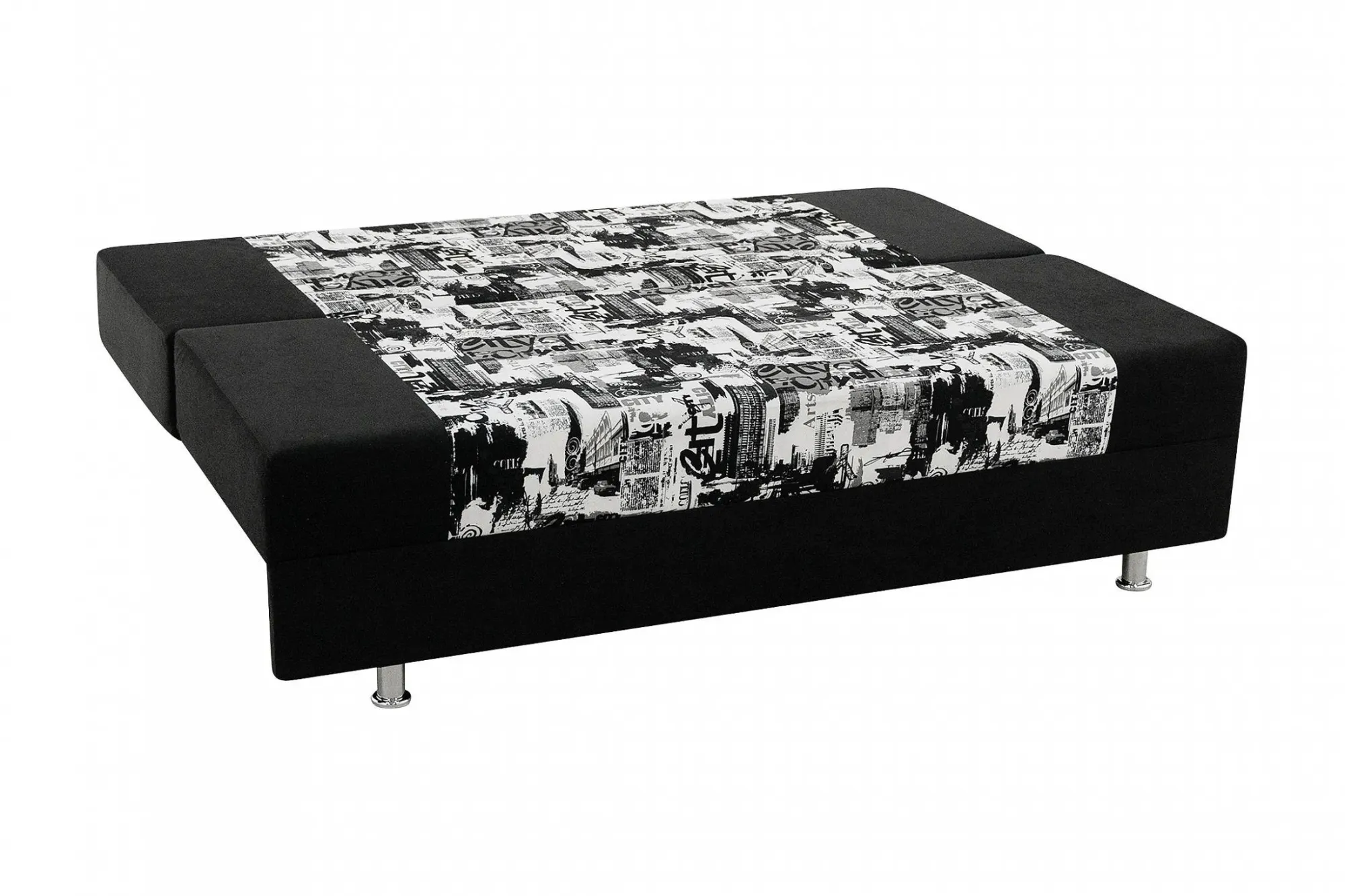 Евро-софа «Лана» Микровелюр Сити Черный (Ш*Г*В) 1870х950х950 мм