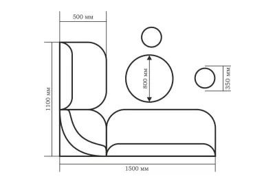 Кухонный уголок «Лотос» Венге (ШхВхГ) 1500х840х1100 мм