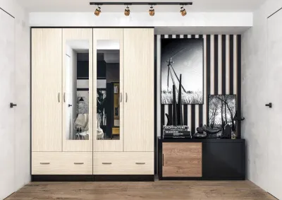 Шкаф Ронда ШК-4 венге/дуб белфорт 160 см