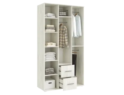 Шкаф 3-х ств. Фиеста NEW Графит/дуб крафт белый 120 см