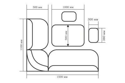 Кухонный уголок «Орхидея ЛЮКС» Венге (ШхВхГ) 1500х850х1100 мм