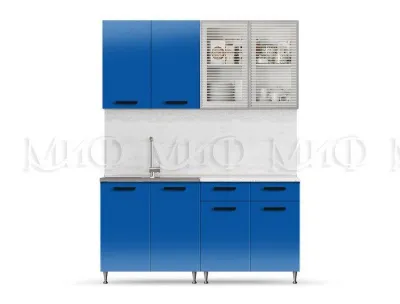 Кухня «Рио-1» Синяя 1,6 метра