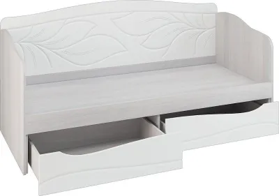 Кровать-диван Флора КРД ясень анкор светлый/софт пломбир  80 см