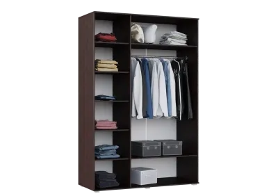 Шкаф « Ким » 3-х ств. Венге/Белый глянец (ШхВхГ) 1500х2236х524 мм