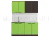 Кухня «Оливия» Венге/Мамба зеленая/Антарес 1,6 метра