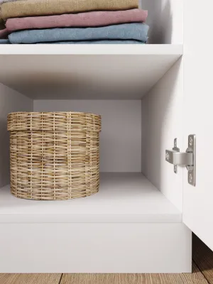 Пенал «Челси» 1 створка Белый глянец/белый (ШхВхГ) 402х2022х514 мм