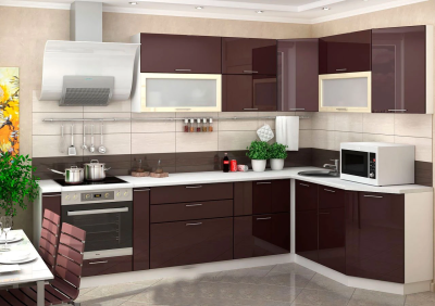 Кухня «Ксения» Шоколад глянец