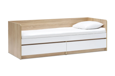 Кровать «Челси» 0.8м (Детская) Белый глянец/дуб сонома (ШхВхГ) 2036х700х840 мм