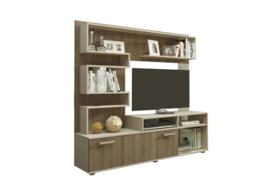 Гостиная «Рица» Ясень Шимо тем/шимо светлый (Ш*Г*В) 1600x400x1600 мм