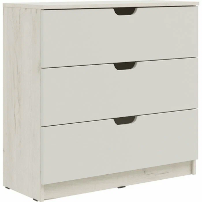 Комод Юниор-4 Шарли белый/крафт белый 80 см