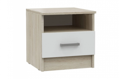 ДЕТ. Тумба прикроватная «Мартина» Сонома/белый глянец (ШхВхГ) 402х416х424 мм