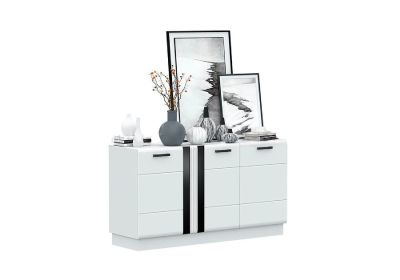 Комод « Магнолия » Белый глянец (ШхВхГ) 1500х814х442 мм