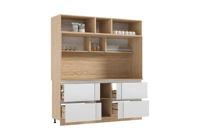 Кухня «Карина» Центр. секция 2 метра Белый глянец (Ш*В*Г) 2000х2268х600 мм