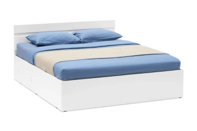 Кровать 1,6 «Ненси New» Белый глянец с ПМ (Ш*В*Г) 1635х800х2037 мм