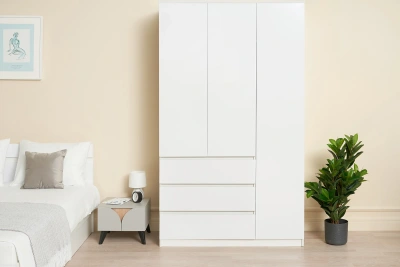 Шкаф «Челси» 1200 Белый глянец/белый (ШхВхГ) 1202х2022х514 мм