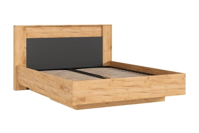 Кровать «Остин» с ПМ 1.6 м Графит/Дуб крафт 