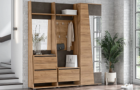 Прихожая Соренто Дуб крафт/Бетон темный Прихожая Соренто Дуб крафт/Бетон темный