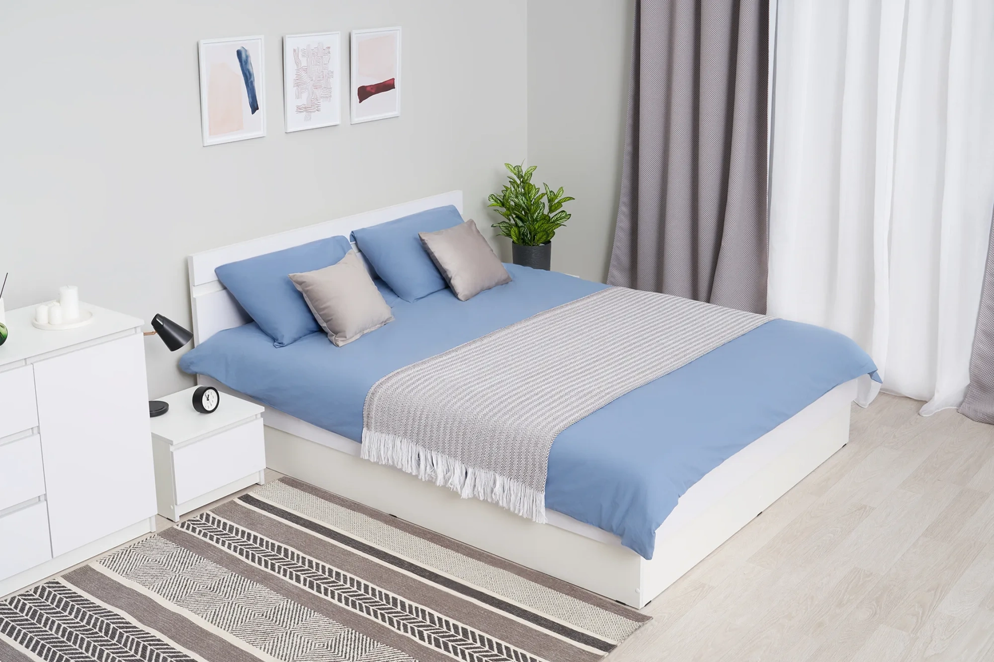 Кровать «Челси» 1.6 м Белый глянец/белый (ШхВхГ) 1635х800х2053 мм