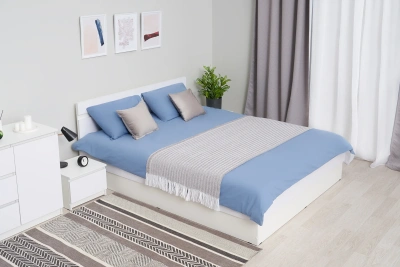 Кровать «Челси» 1.6 м Белый глянец/белый (ШхВхГ) 1635х800х2053 мм