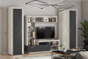Гостиная «Ангара» Компановка №2 Графит/Дуб Крафт Белый (Ш*В*Г) 3189*2070*416 мм