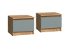 Тумбы прикроватные Челси Color Сумеречный голубой/дуб крафт