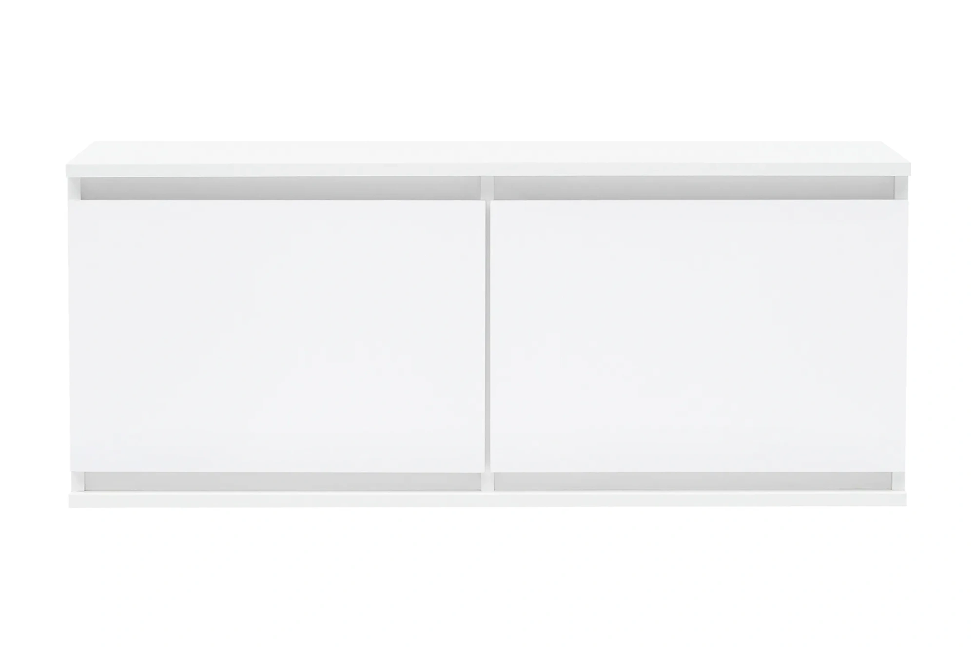 Полка навесная (Антресоль малая) «Челси» Белый глянец/белый (ШхВхГ) 1002х412х354 мм