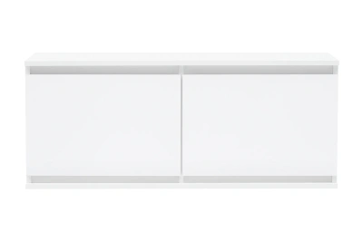 Полка навесная (Антресоль малая) «Челси» Белый глянец/белый (ШхВхГ) 1002х412х354 мм