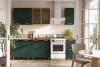Кухня «Ирис» Браш Мени Грин/Дуб крафт 2 метра компановка №2