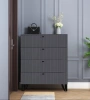 Комод Оливия 4 ящика Графит глянец/графит 85 см