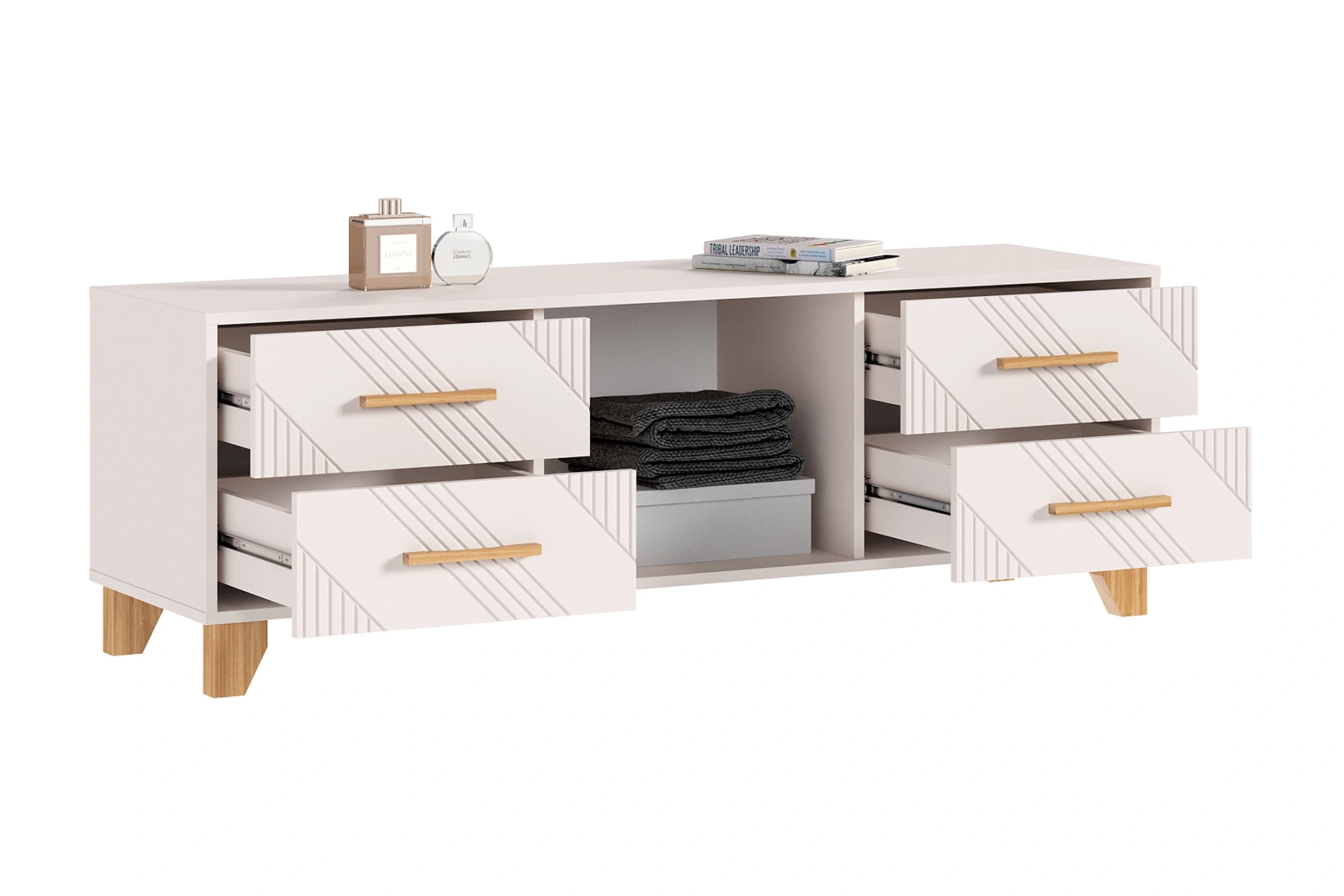 Тумба под ТВ «Ирис» Кашемир/Кашемир (ШхВхГ) 1502*542*426 мм