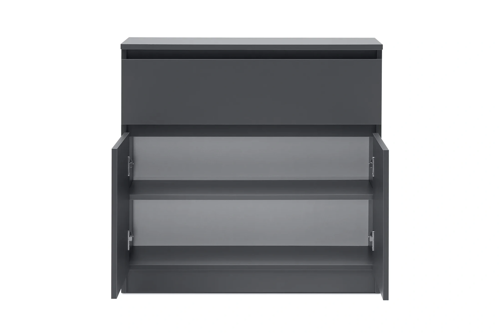 Комод «Челси» 800 (1 ящик 2 двери) Графит/графит (ШхВхГ) 802х768х330 мм