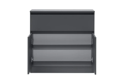 Комод «Челси» 800 (1 ящик 2 двери) Графит/графит (ШхВхГ) 802х768х330 мм