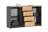 Комод «Остин» Дуб Крафт/Графит (Ш*В*Г) 1400х840х400 мм