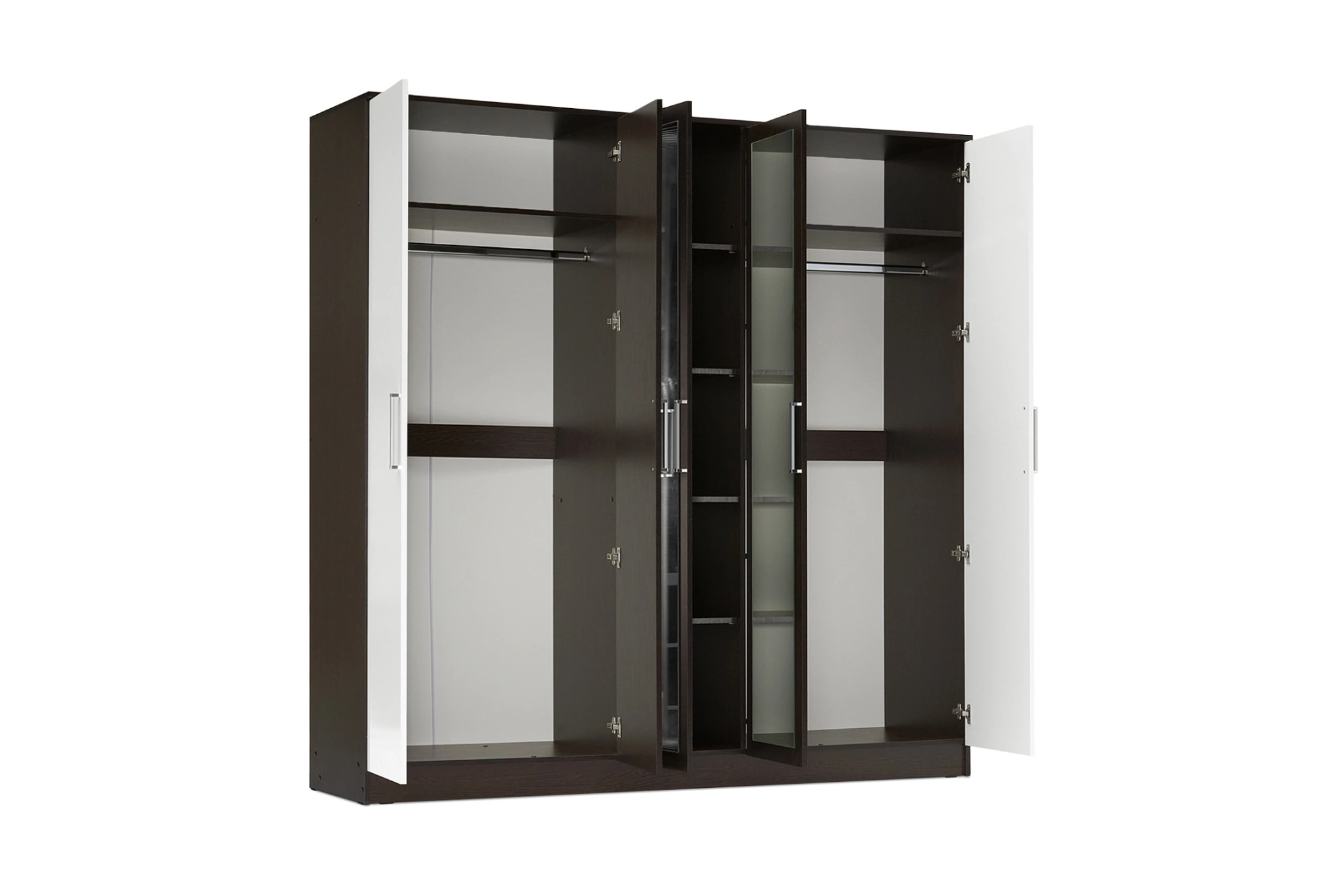 Шкаф 5-ти ств. «Мартина» Венге/Белый глянец (Ш*В*Г) 2000х2016х520 мм