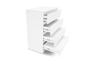Комод «Челси» 800 (4 ящика) Белый глянец/белый (ШхВхГ) 802х994х450 мм