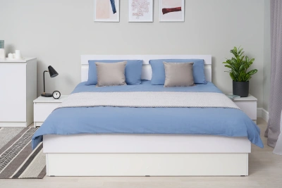 Кровать «Челси» 1.6 м Белый глянец/белый (ШхВхГ) 1635х800х2053 мм