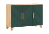 Комод «Ирис» Браш Мени Грин/Дуб крафт  (ШхВхГ) 1200х836х445 мм