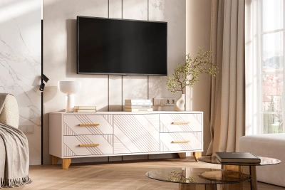 Тумба под ТВ «Ирис» Кашемир/Кашемир (ШхВхГ) 1502*542*426 мм