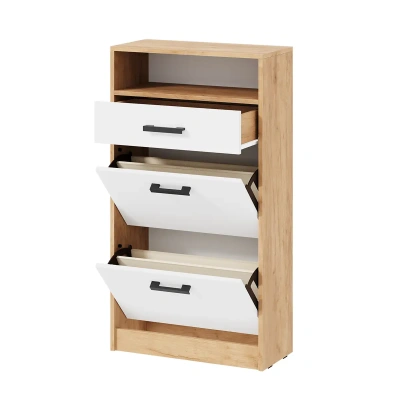 Тумба для обуви Вега ОБ-3 Вега белый/дуб крафт золотой (ШхВхГ) 600*1100*270