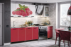 Кухня «Рио-1» 2 м (Малина/красный)