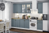 Кухня «Престиж» 2 метра компоновка №3 Браш Блю/Белый