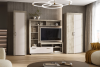 Гостиная «Ангара» Компановка №2 Кашемир/Дуб Крафт Серый (Ш*В*Г) 3189*2070*416 мм