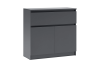 Комод «Челси» 800 (1 ящик 2 двери) Графит/графит (ШхВхГ) 802х768х330 мм