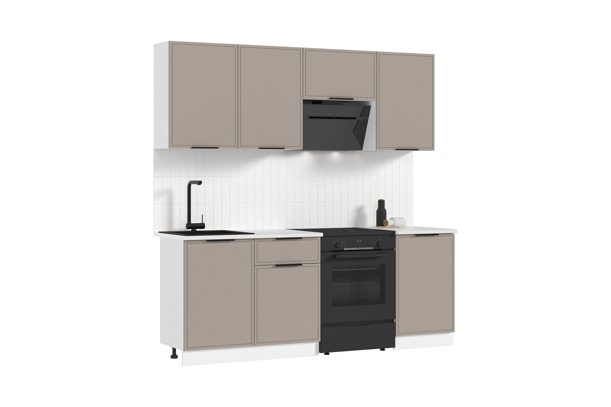 Кухня «Николь» Латте/Белый 2.1 м