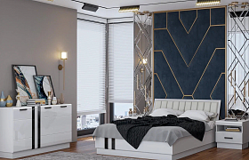 Спальня Магнолия Белый глянец Спальня Магнолия Белый глянец