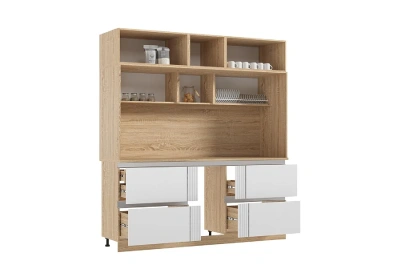 Кухня «Карина» Центр. секция 2050 (с местом под ПМ) Белый глянец (Ш*В*Г) 2050х2268х600 мм