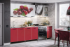 Кухня «Рио-1» 2 метра (Вишня/красный)